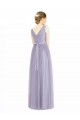 Acheter Lilas Trapèze Col V Tulle Longue Robes demoiselle d'honneur
