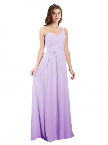 Acheter Lilas Trapèze Mousseline Longue Robes demoiselle d'honneur
