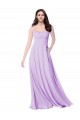 Acheter Lilas Trapèze Scoop Mousseline Longue Robes demoiselle d'honneur