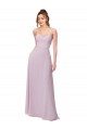 Acheter Lueur rose Trapèze Mousseline Longue Robes demoiselle d'honneur