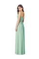 Acheter Menthe verte Trompette Sans bretelle Mousseline Longue Robes demoiselle d'honneur