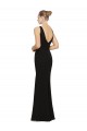 Acheter Noir Fourreau Col V Mousseline Longue Robes demoiselle d'honneur