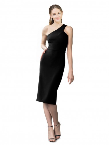 Acheter Noir Fourreau Crêpe Stretch Courte Robes demoiselle d'honneur / Robes de soirée / Robes de cocktail