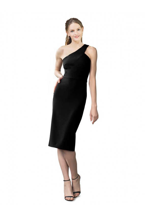 Acheter Noir Fourreau Crêpe Stretch Courte Robes demoiselle d'honneur / Robes de soirée / Robes de cocktail