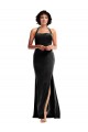 Acheter Noir Sirène Licou Velours Stretch Longue Formelles Robes demoiselle d'honneur / Robes de soirée / Robes de bal