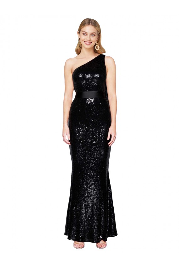 Acheter Noir Sirène Paillette Longue Formelles Robes demoiselle d'honneur / Robes de soirée / Robes de bal