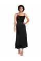 Acheter Noir Trapèze Bretelles spaghetti Satiné Soyeux Courte Robes demoiselle d'honneur / Robes de soirée / Robes de cocktail