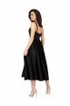 Acheter Noir Trapèze Col Carré Satiné Courte Robes demoiselle d'honneur / Robes de bal / Robes de cocktail