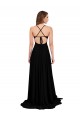 Acheter Noir Trapèze Col V Spandex Longue Formelles Robes demoiselle d'honneur / Robes de soirée / Robes de bal