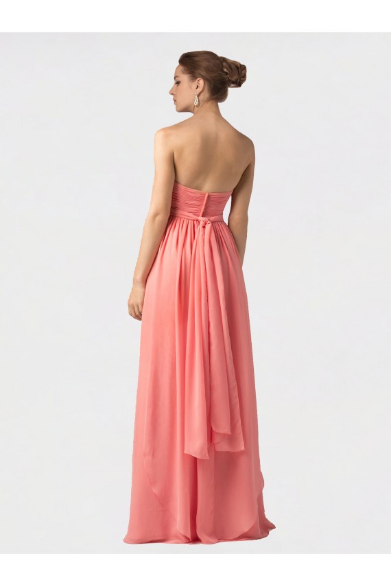 Acheter Pastèque Trapèze Licou Mousseline Longue Robes demoiselle d'honneur