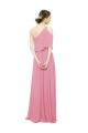 Acheter Peau Rose Trapèze Mousseline Longue Robes demoiselle d'honneur