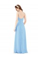 Acheter Periwinkle Fourreau Col V Mousseline Longue Robes demoiselle d'honneur