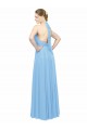Acheter Periwinkle Trapèze Licou Mousseline Longue Robes demoiselle d'honneur