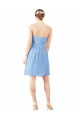 Acheter Periwinkle Trapèze Sans bretelle Mousseline Courte Robes demoiselle d'honneur / Robes de cocktail