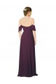 Acheter Pourpre Fourreau Mousseline Longue Robes demoiselle d'honneur