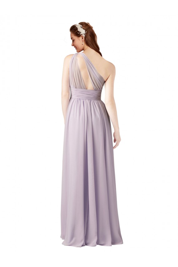 Acheter Pourpre Trapèze Mousseline Longue Robes demoiselle d'honneur
