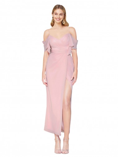 Acheter Primevère Sirène Épaule Dénudée Mousseline Courte Robes demoiselle d'honneur / Robes de soirée / Robes de bal