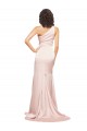 Acheter Rose Fourreau Satiné Soyeux Longue Formelles Robes demoiselle d'honneur / Robes de soirée / Robes de bal