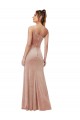 Acheter Rose Fourreau Velours Stretch Longue Formelles Robes demoiselle d'honneur / Robes de soirée / Robes de bal