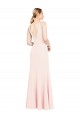 Acheter Rose Trapèze Col V Crêpe Stretch Longue Formelles Robes demoiselle d'honneur / Robes de soirée / Robes de bal