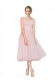Acheter Rose Trapèze Col V Tulle Courte Robes demoiselle d'honneur / Robes de cocktail