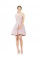Acheter Rose Trapèze Satiné Courte Robes demoiselle d'honneur / Robes de cocktail