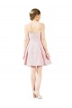 Acheter Rose Trapèze Satiné Courte Robes demoiselle d'honneur / Robes de cocktail