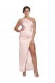 Acheter Rose Trapèze Satiné Soyeux Longue Robes demoiselle d'honneur / Robes de bal