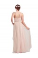 Acheter Rose Trapèze Tulle Longue Robes demoiselle d'honneur