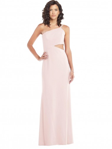 Acheter Rose Trompette Crêpe Stretch Longue Formelles Robes demoiselle d'honneur / Robes de soirée / Robes de bal
