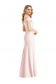Acheter Rose Trompette Épaule Dénudée Col V Crêpe Stretch Longue Formelles Robes demoiselle d'honneur / Robes de soirée / Robes de bal