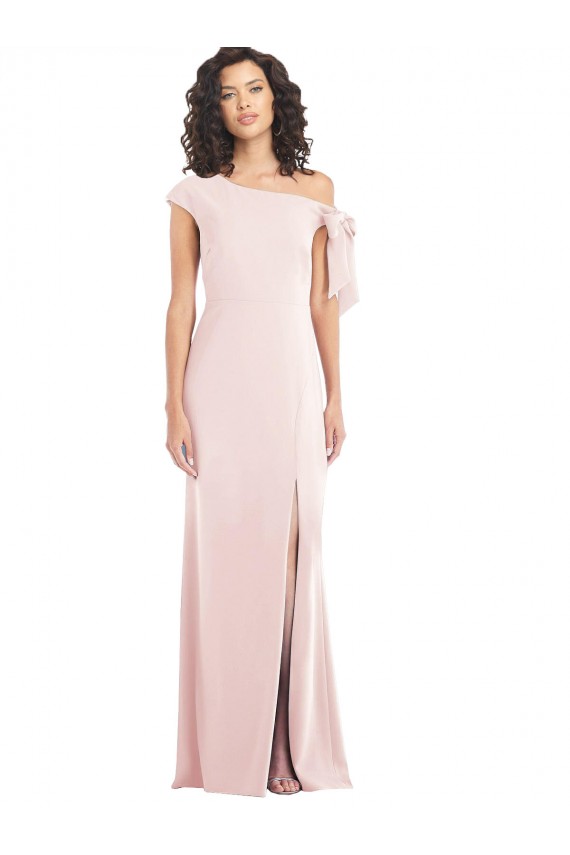 Acheter Rose Trompette Épaule Dénudée Crêpe Stretch Longue Formelles Robes demoiselle d'honneur / Robes de soirée / Robes de bal