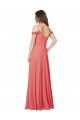 Acheter Rose du Désert Trapèze Épaule Dénudée Mousseline Longue Robes demoiselle d'honneur