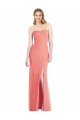 Acheter Rose du Désert Trompette Sans bretelle Mousseline Longue Robes demoiselle d'honneur