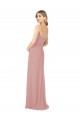Acheter Rose poussiéreux Fourreau Sans bretelle Mousseline Longue Robes demoiselle d'honneur