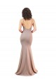 Acheter Rose poussiéreux Sirène Col V Crêpe Stretch Longue Formelles Robes demoiselle d'honneur / Robes de soirée / Robes de bal