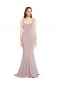 Acheter Rose poussiéreux Sirène Scoop Crêpe Stretch Longue Formelles Robes demoiselle d'honneur / Robes de soirée / Robes de bal