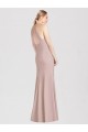 Acheter Rose poussiéreux Trompette Licou Crêpe Stretch Longue Robes demoiselle d'honneur