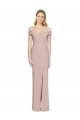 Acheter Rose poussiéreux Trompette Épaule Dénudée Crêpe Stretch Longue Robes demoiselle d'honneur / Robes de bal