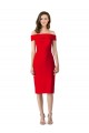 Acheter Rouge Fourreau Épaule Dénudée Crêpe Stretch Courte Robes demoiselle d'honneur / Robes de soirée / Robes de cocktail