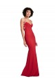 Acheter Rouge Sirène Bretelles spaghetti Crêpe Stretch Longue Formelles Robes demoiselle d'honneur / Robes de soirée / Robes de bal