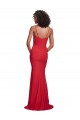 Acheter Rouge Sirène Bretelles spaghetti Crêpe Stretch Longue Formelles Robes demoiselle d'honneur / Robes de soirée / Robes de bal