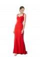 Acheter Rouge Sirène Col Haut Crêpe Stretch Longue Formelles Robes demoiselle d'honneur / Robes de soirée / Robes de bal