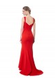 Acheter Rouge Sirène Col Haut Crêpe Stretch Longue Formelles Robes demoiselle d'honneur / Robes de soirée / Robes de bal