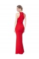 Acheter Rouge Sirène Licou Col Haut Crêpe Stretch Longue Formelles Robes demoiselle d'honneur / Robes de soirée / Robes de bal