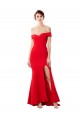 Acheter Rouge Sirène Épaule Dénudée Crêpe Stretch Longue Formelles Robes demoiselle d'honneur / Robes de soirée / Robes de bal
