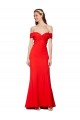 Acheter Rouge Sirène Épaule Dénudée Crêpe Stretch Longue Formelles Robes demoiselle d'honneur / Robes de soirée / Robes de bal