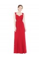 Acheter Rouge Trapèze Mousseline Longue Robes demoiselle d'honneur
