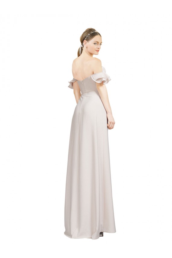 Acheter Rouge Trapèze Épaule Dénudée Crêpe Stretch Longue Formelles Robes demoiselle d'honneur / Robes de soirée / Robes de bal