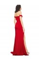 Acheter Rouge Trapèze Épaule Dénudée Satiné Soyeux Longue Formelles Robes demoiselle d'honneur / Robes de soirée / Robes de bal